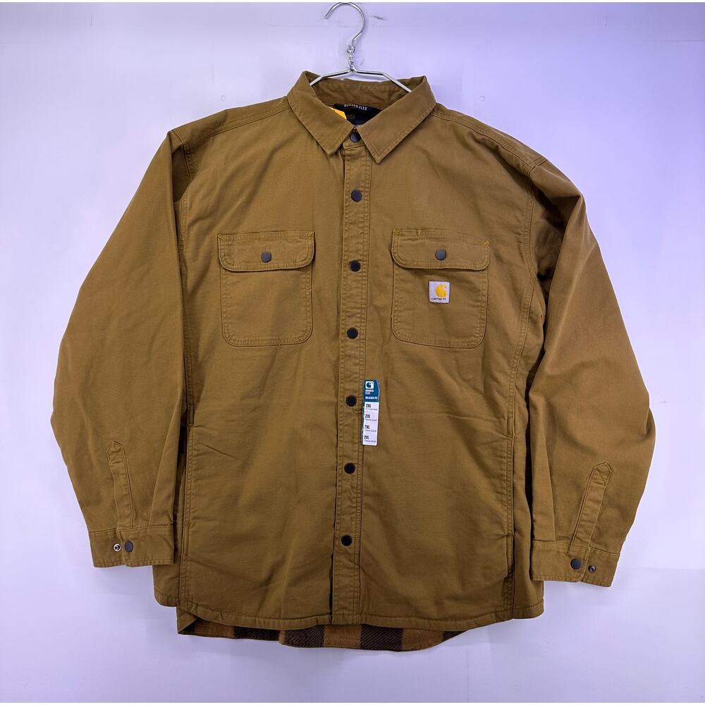 NWT Carhartt Relaxed Fit Canvas Fleece Lined  Size 2XL